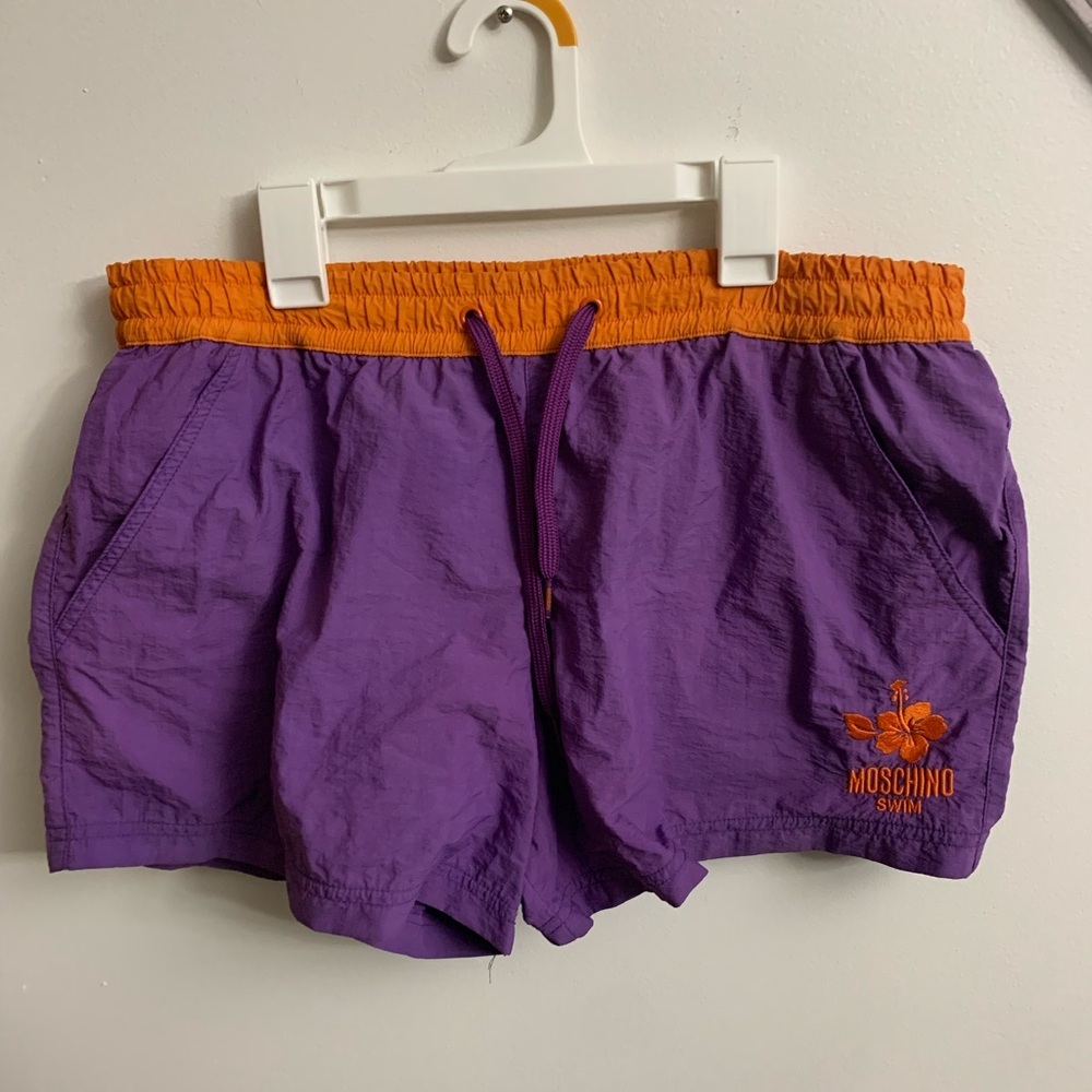 Moschino Purple and Orange Swim Shorts